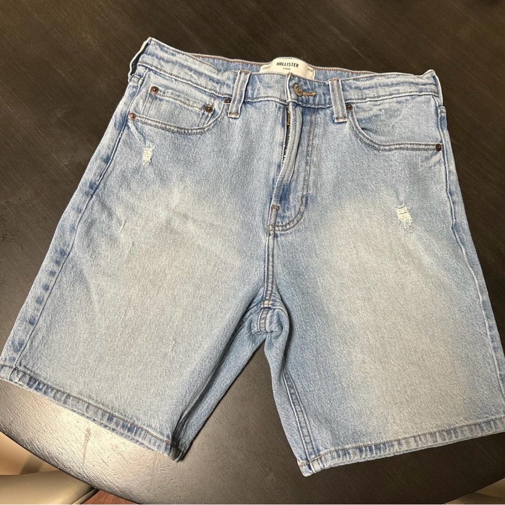 Hollister Faded Light Blue Denim Men's Shorts